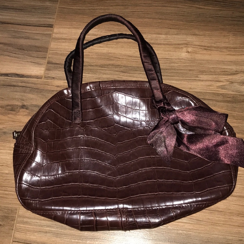 Victoria’s Secret brown croc like print purse